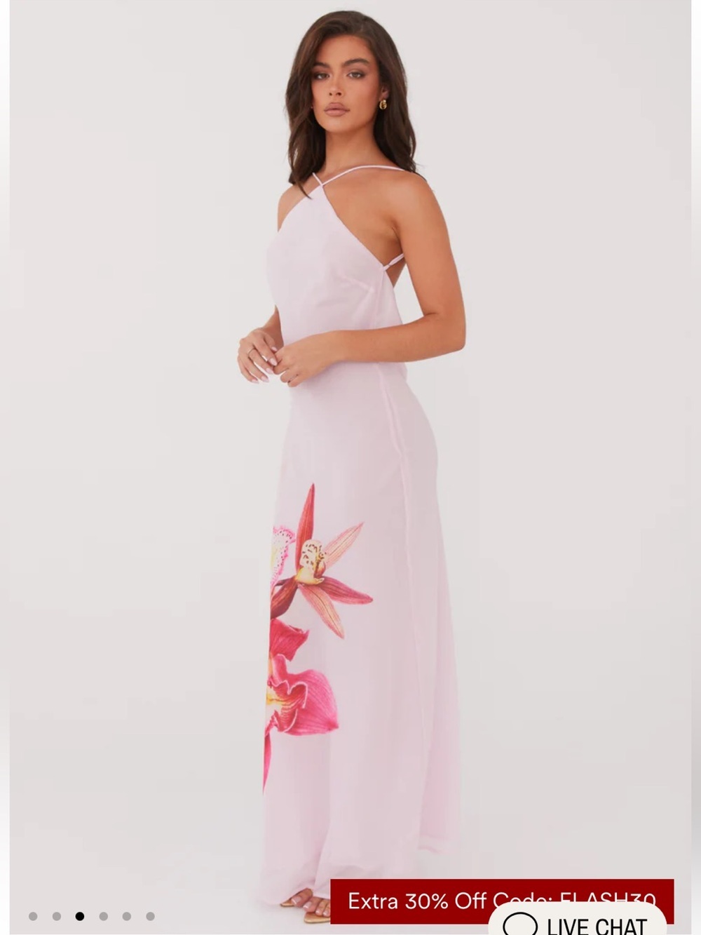 NWT Peppermayo Blossom Hearts Maxi Dress in Pink Peony - Picture 3 of 9